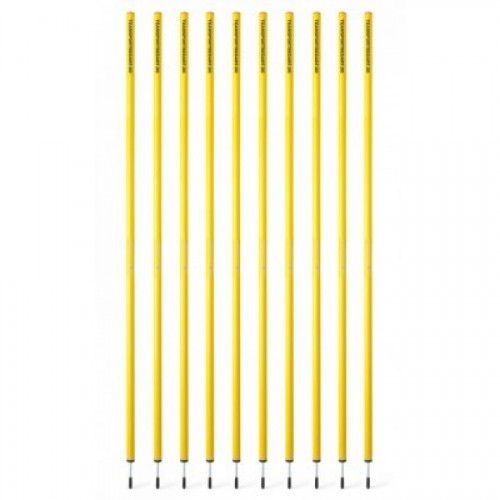 Slalom poles yellow (2 pieces) 1,80 m – set of 10 pices