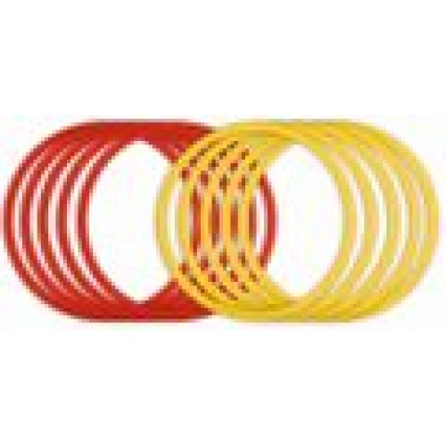 Set of 10 coordination rings red