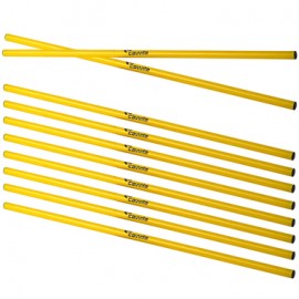 10x Cawila Training Bar L | 1.60m | Ø 25mm | Yellow | Hurdle Poles (Slalom Poles)