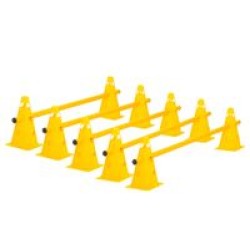 Cone Hurdles Set of 5 Colours Height 23 cm Yellow