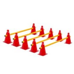 Cone Hurdles Set of 5 Colours Height 23 cm Red