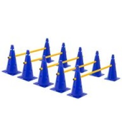 Cone Hurdles Set of 5 Height 38 cm Blue