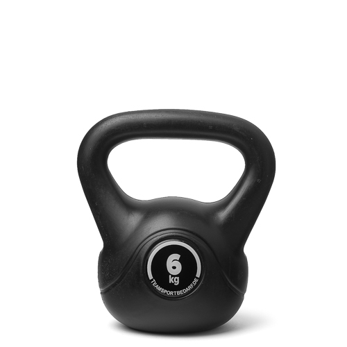 Kettlebell (ball dumbbell) made of plastic - weight: 6 kg