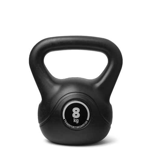 Kettlebell (ball dumbbell) made of plastic - weight: 8 kg