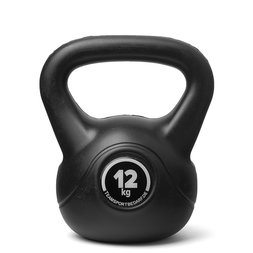 Kettlebell (ball dumbbell) made of plastic - weight: 12 kg