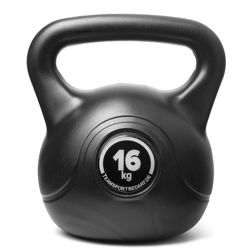 Kettlebell (ball dumbbell) made of plastic - weight: 16 kg