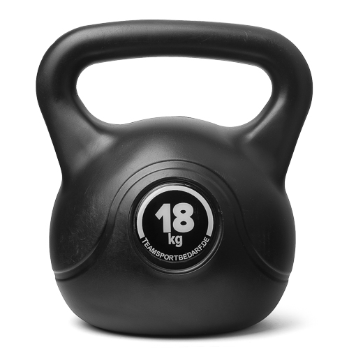 Kettlebell (ball dumbbell) made of plastic - weight: 18 kg