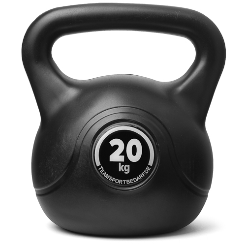 Kettlebell (ball dumbbell) made of plastic - weight: 20 kg