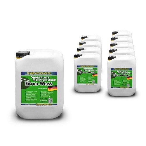Sports field - wet marking trolley (roll liner) + 10 canisters of extra white 14 kg