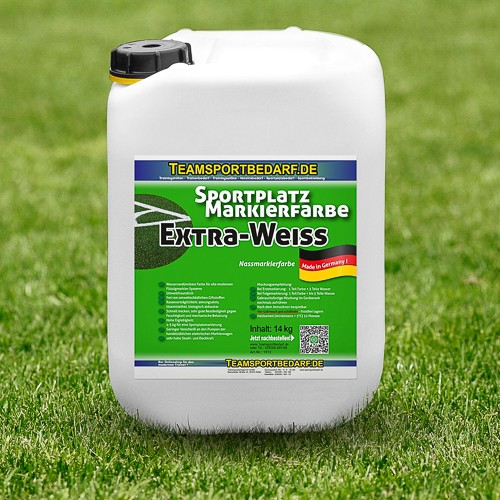 Sports field - wet marking trolley (roll liner) + 10 canisters of extra white 14 kg