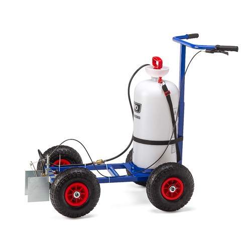 Spray marking trolley (hand pump) - with 16 L container + 10 canisters of extra white 14 kg