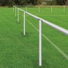 Artificial turf collar (lawn mowing aid) - for sports field barriers