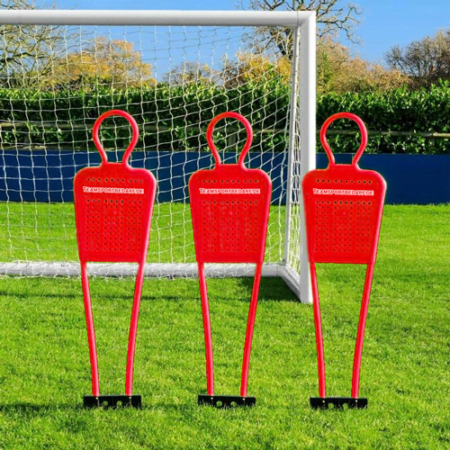 Free kick training dummy (children) 120 cm - Color: Red Set of 5