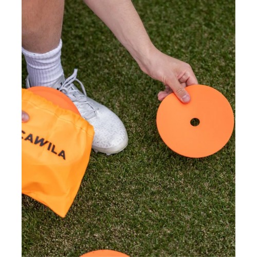 Cawila rubber marking discs set of 10 | non-slip floor markers | 15cm | red