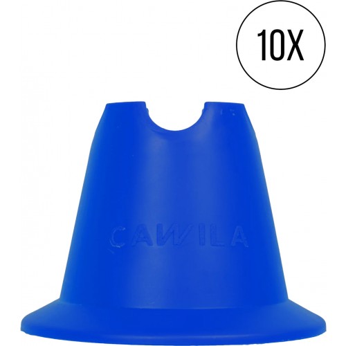 Cawila Mini Pylons | Training cones | Mini hurdles | Set of 10 | Blue