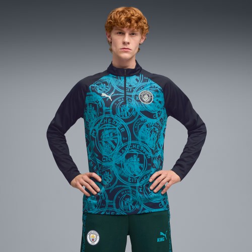 Puma Manchester City 25/26 Warm Up 1/4 Zip Top Sweatshirt